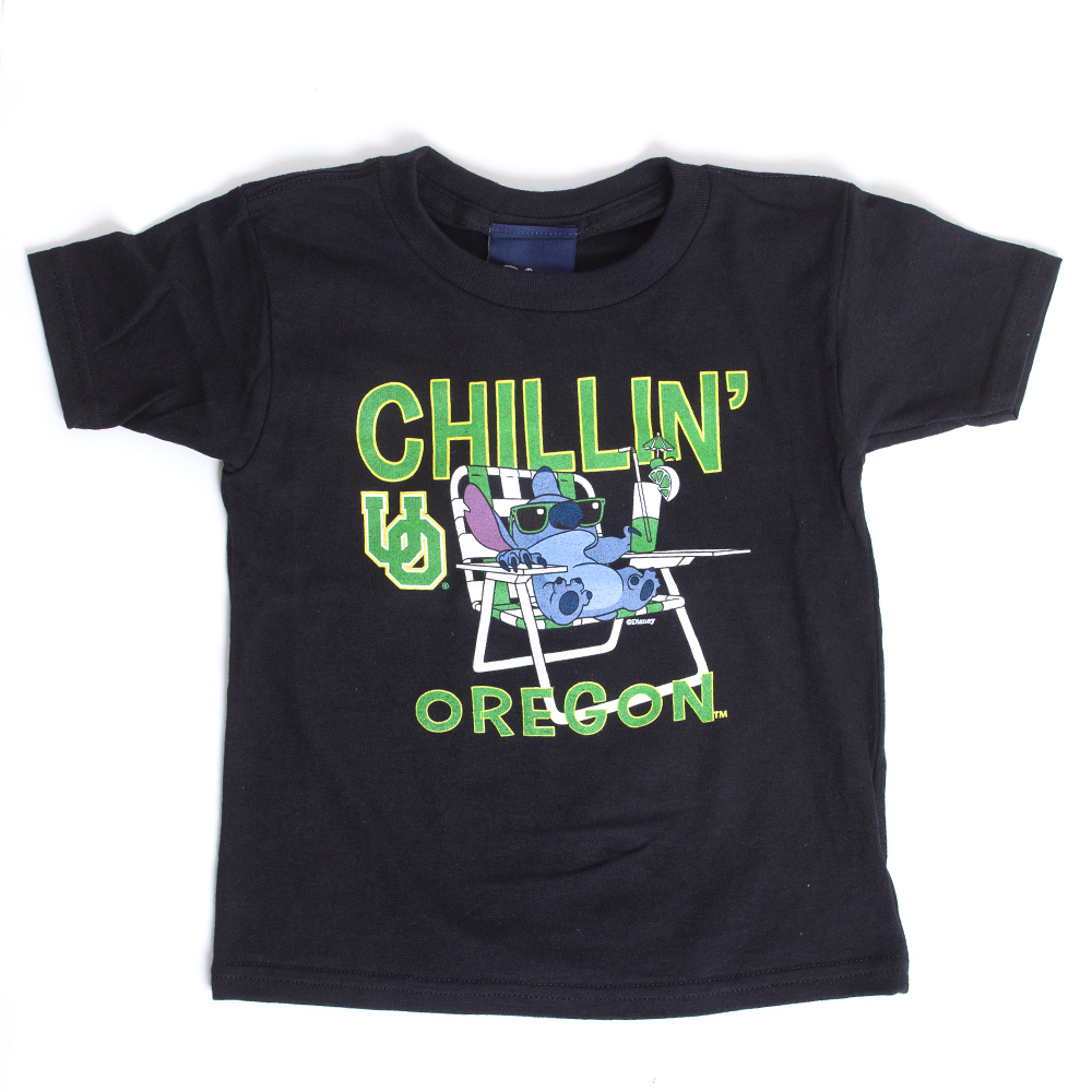 Ducks Spirit, Blue 84, Black, Crew Neck, Kids, Toddler, Lawn Chair design, T-Shirt, 754049